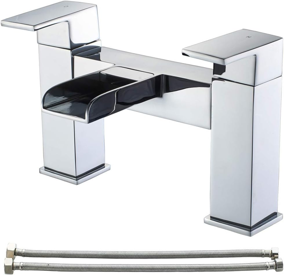 Luckyhome Bath Mixer Tap,Bathroom Double Lever Bath Tub Filler Mixer ...