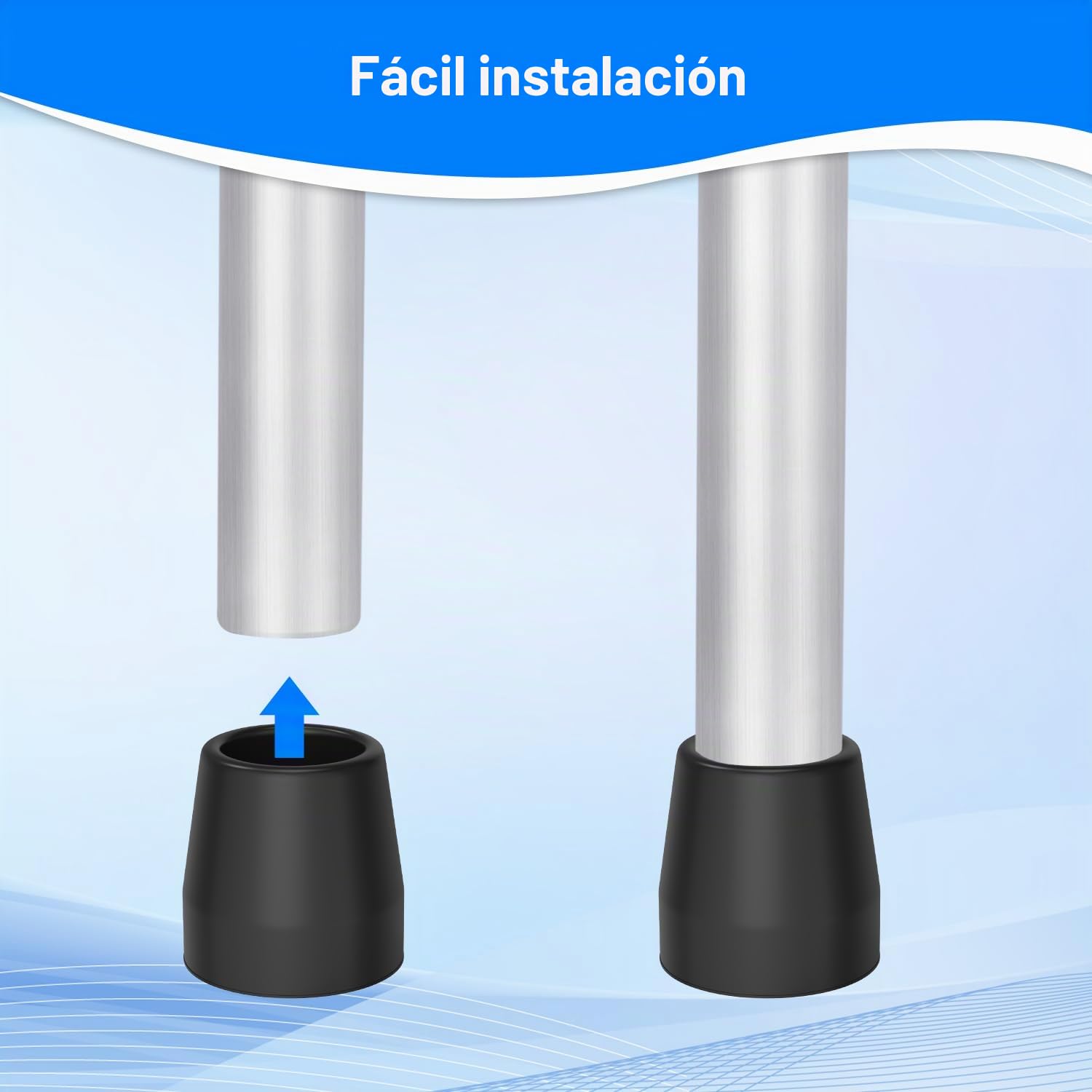 supregear Caminante Consejos, 8 piezas de 25 mm Pesado Caucho Walker Commode Consejos de Reemplazo Caminantes, Commodos, Ducha Sillas, Caminar Pegatinas, Walker Anexo Herramientas Libre, Negro