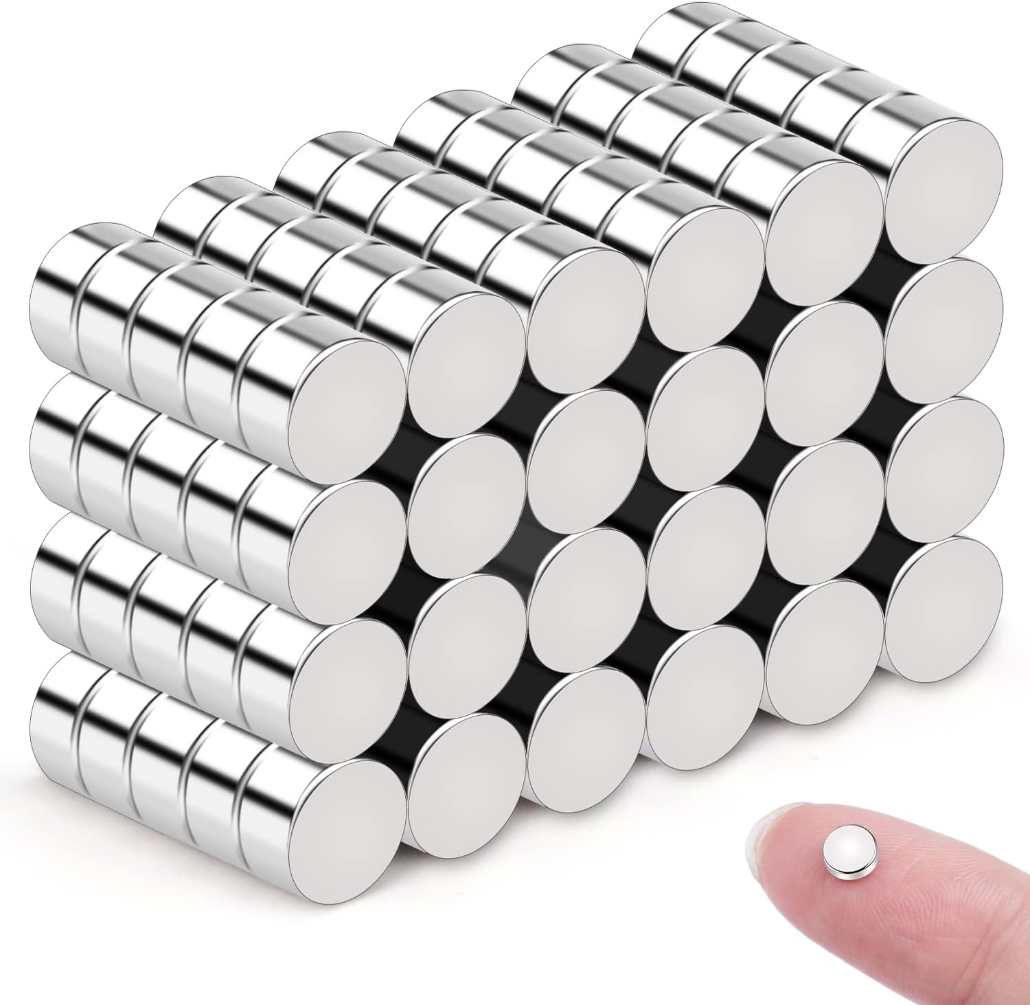 DIYMAG Small Magnets, 120Pcs Mini Refrigerator Magnet for Crafts, Multi-Use Small Strong Round Fridge Magnets,Whiteboard, Billboard, Push Pin, Map Magnet