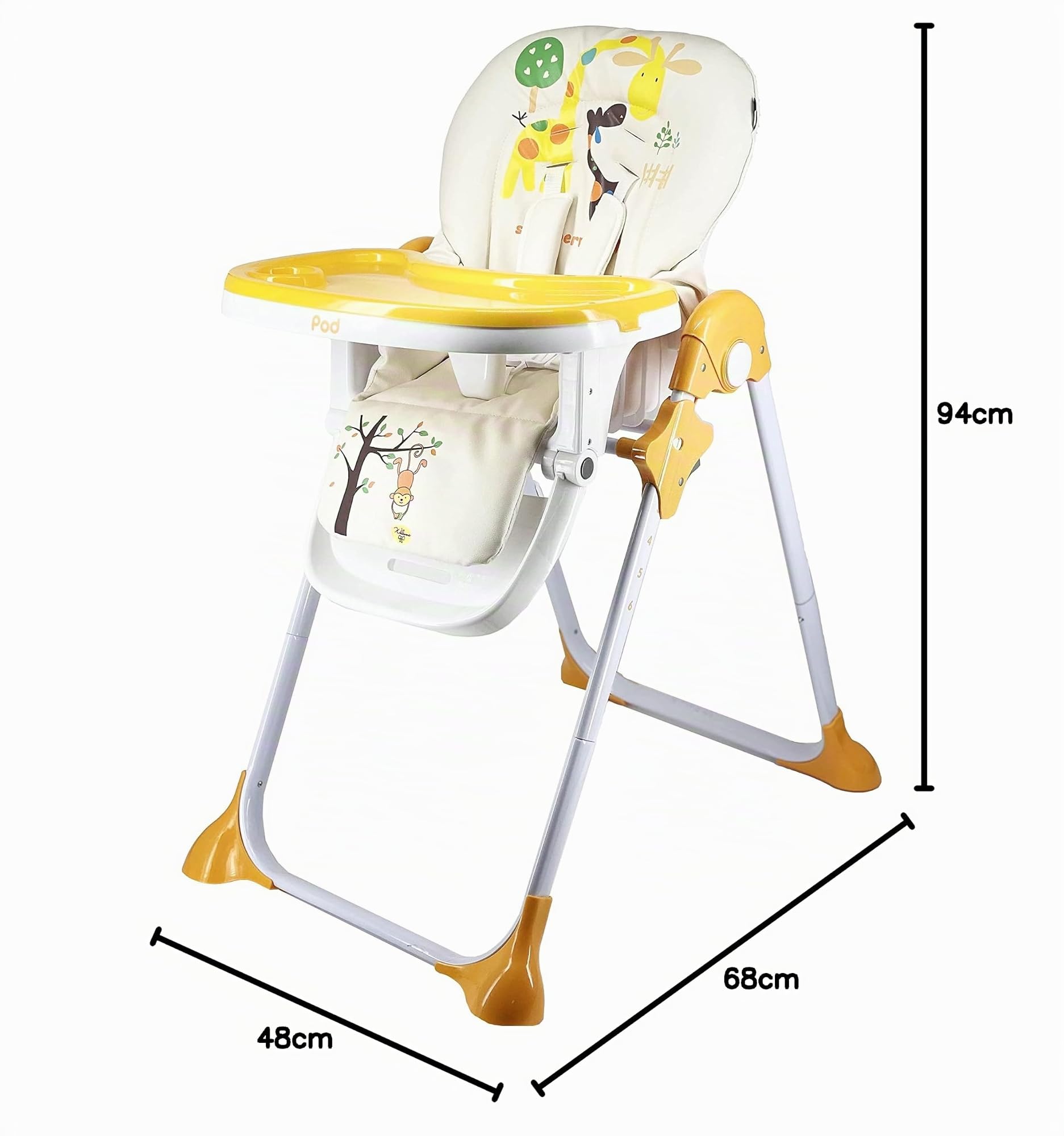 Babify Chaise Haute Bébé 2 en 1 avec Bureau, Chaise Haute Bebe Evolutive, Chaises Hautes Enfant Réglable en Hauteur et Profondeur, Transat Bebe Evolutif, Chaise Haute Bébés Compacte, 6 Mois à 3 Ans