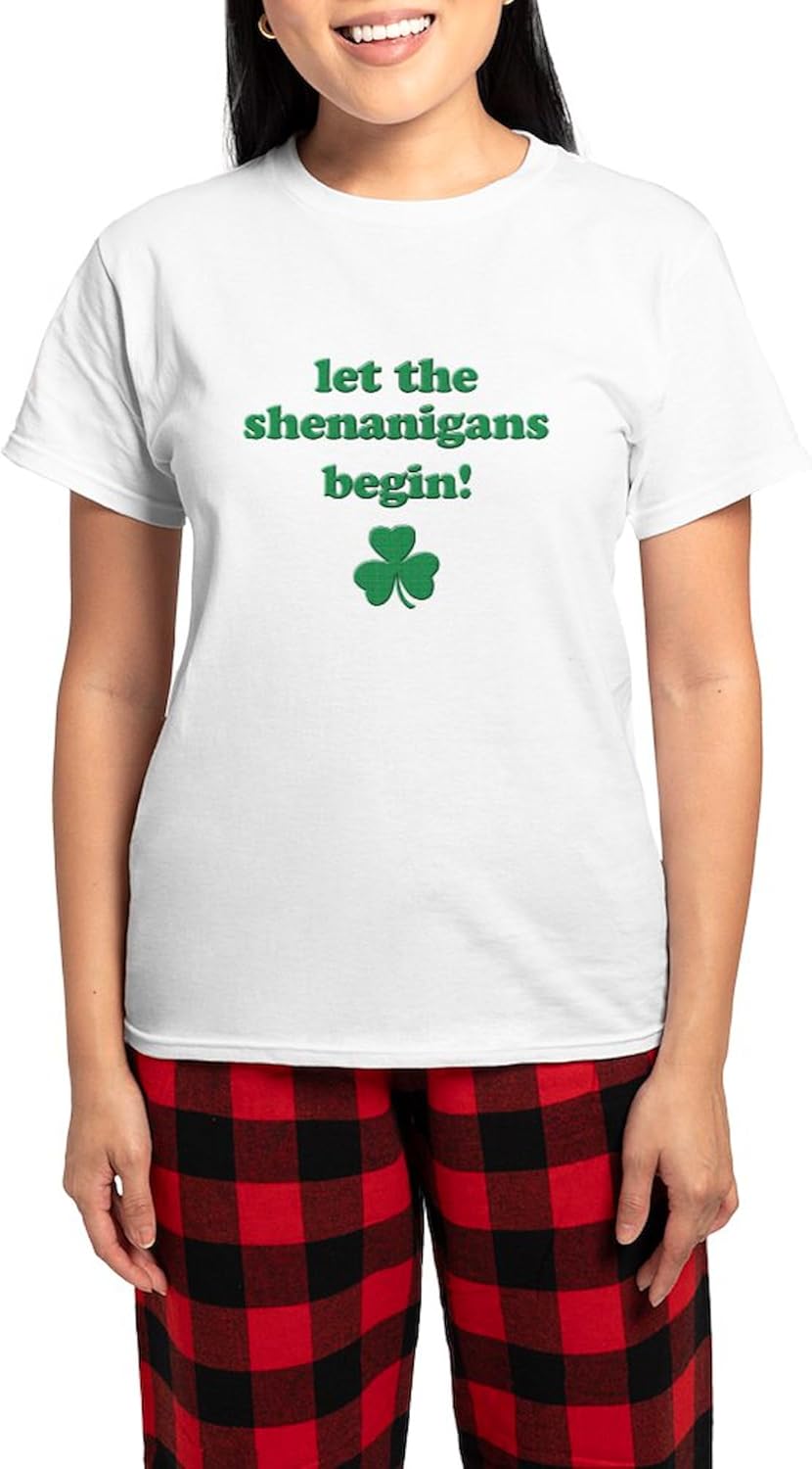CafePress Shenanigans Pajamas Women's Novelty Cotton Pajama Set, Comfortable PJ Sleepwear