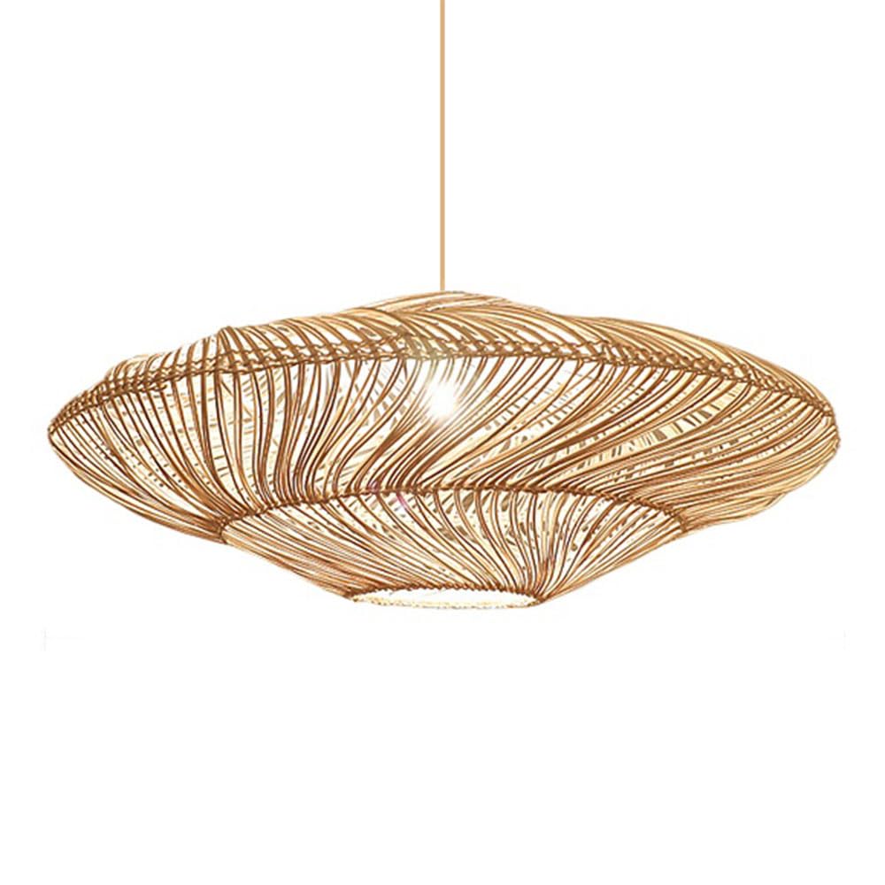 Plafonniers suspendus farmhouse weave avec abat-jour noir