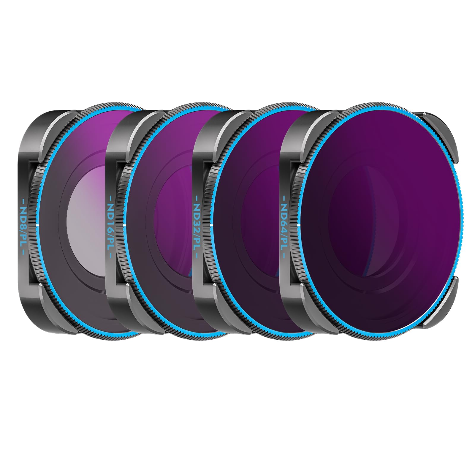 OfeooAi 4 Pack ND/PL Lens Filters Kit ND8/PL ND16/PL ND32/PL ND64/PL Compatible with GoPro Hero 13/12/11/10/9 Black, Multi-Coated HD Optical Glass Neutral Density Polarizer Combo Filters