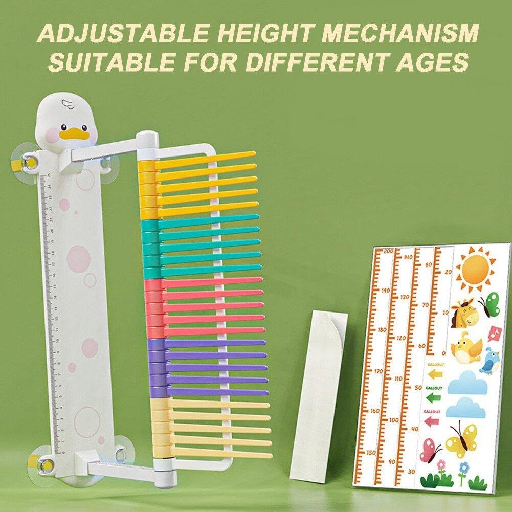Probador De Salto Vertical para Niños, Entrenador De Salto Vertical Montado En La Pared con Dibujo De Pato, Dispositivo De Medición De Salto para Niños, para El Hogar Y El Jardín De Infantes