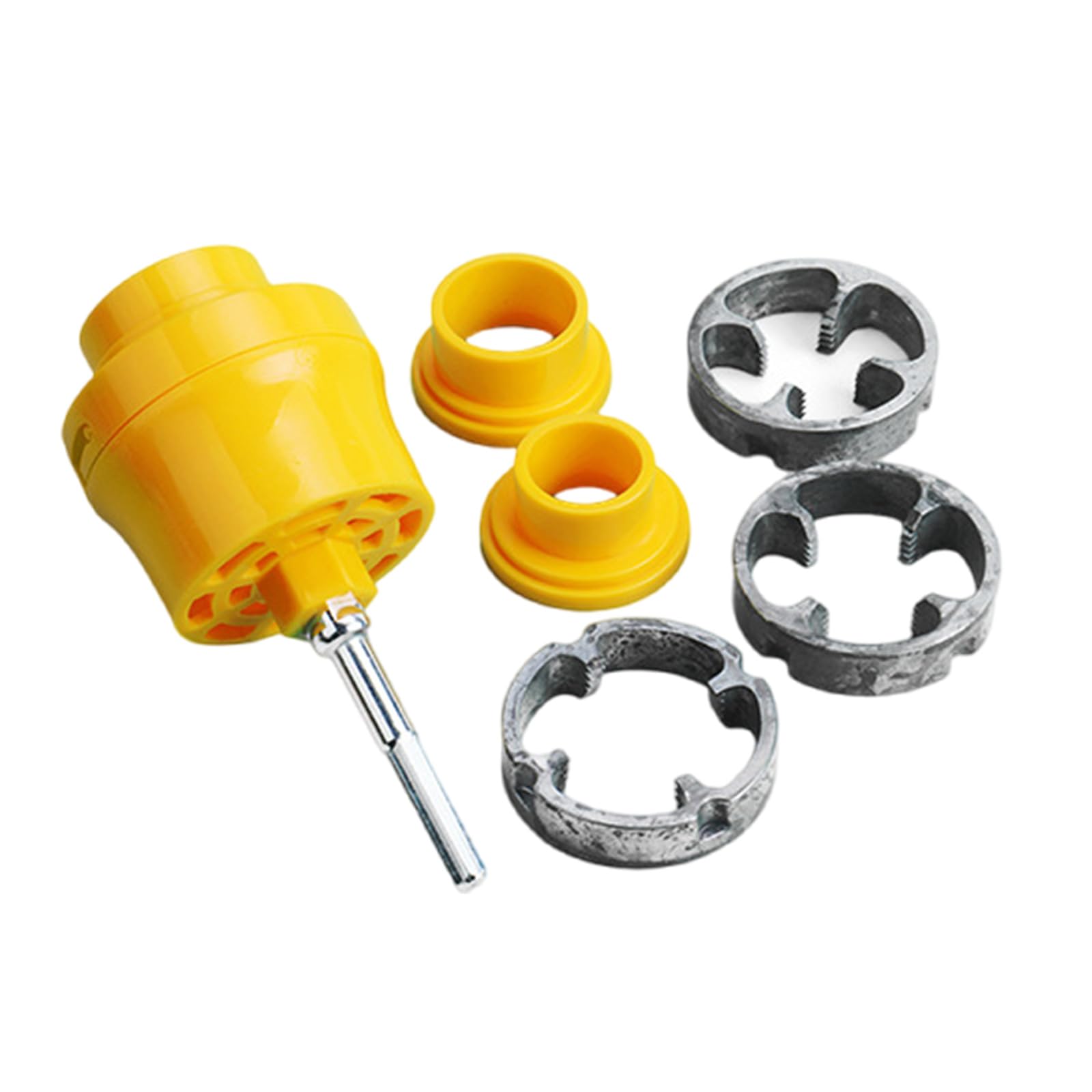 PVC Pipe Threader Kits with 1 / 2inch 3/4 1inch Dies Electric Drill Attachment for Pipe Thread Making Tool Set Professional Plumbing Tool