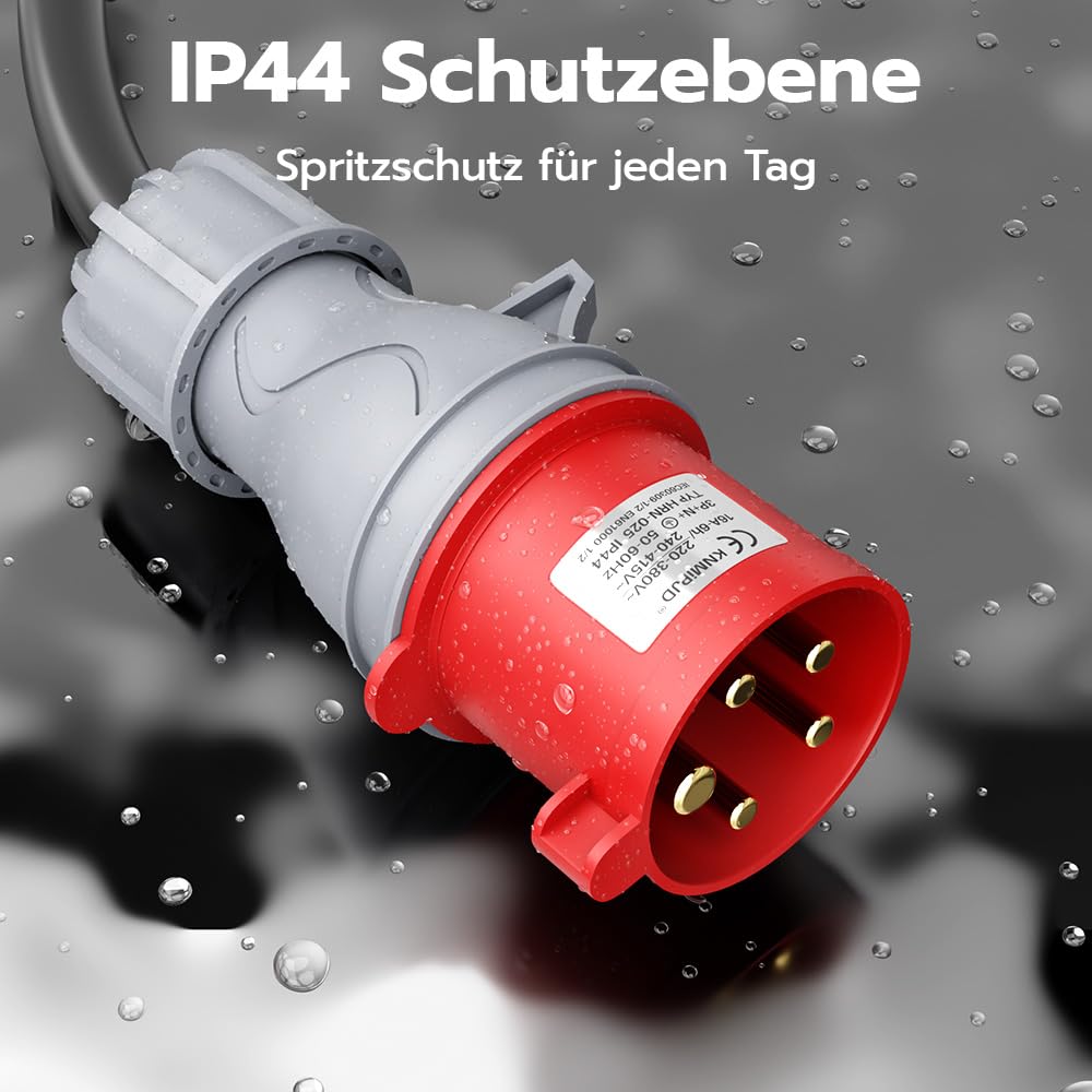 CEE-Tesla Adapter 5 Pin 16A, 0,3 m für Tesla Charger (UMC) | tesla mobile connector,Hochreines Kupfer, niedriger Widerstand, Flammhemmendes, Verlängerungskabel, Kompakter Ladeadapter
