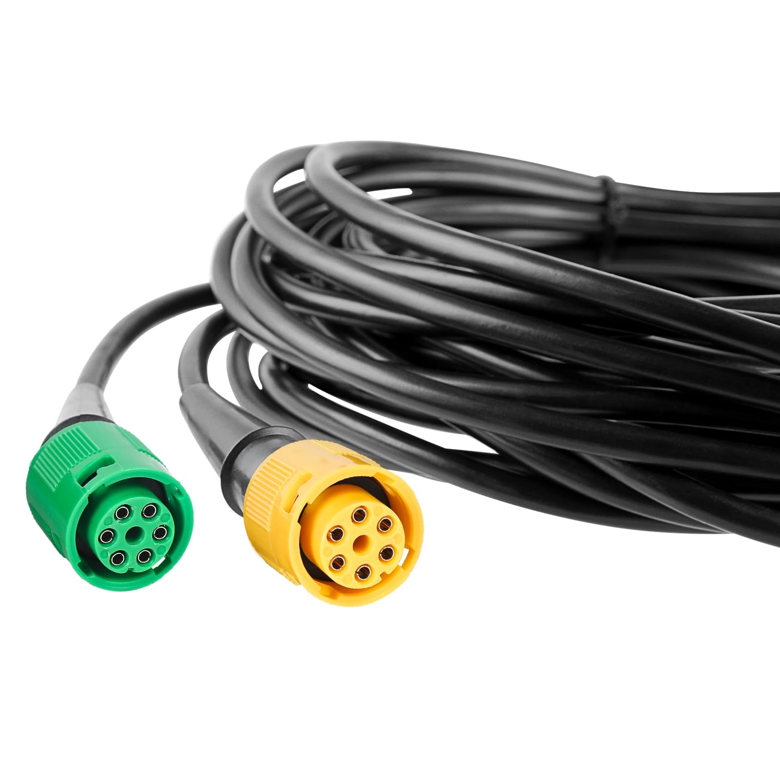 AOHEWEI Cable para Remolque 5 m con Enchufe 13 Pines y 2X Conector 6 Pines - Arnes de Cableado con Conector de Bayoneta para Luces de Remolque Traseras