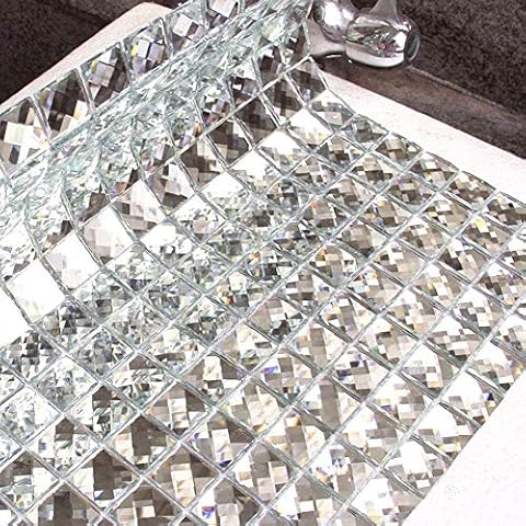Diflart Silver Mirror Glass Mosaic Tile Pack Cover
