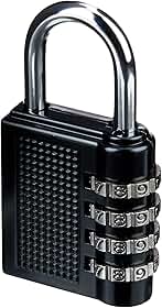 Western PAD-530 Cadeado com Segredo, Preto/Prata, 40 mm