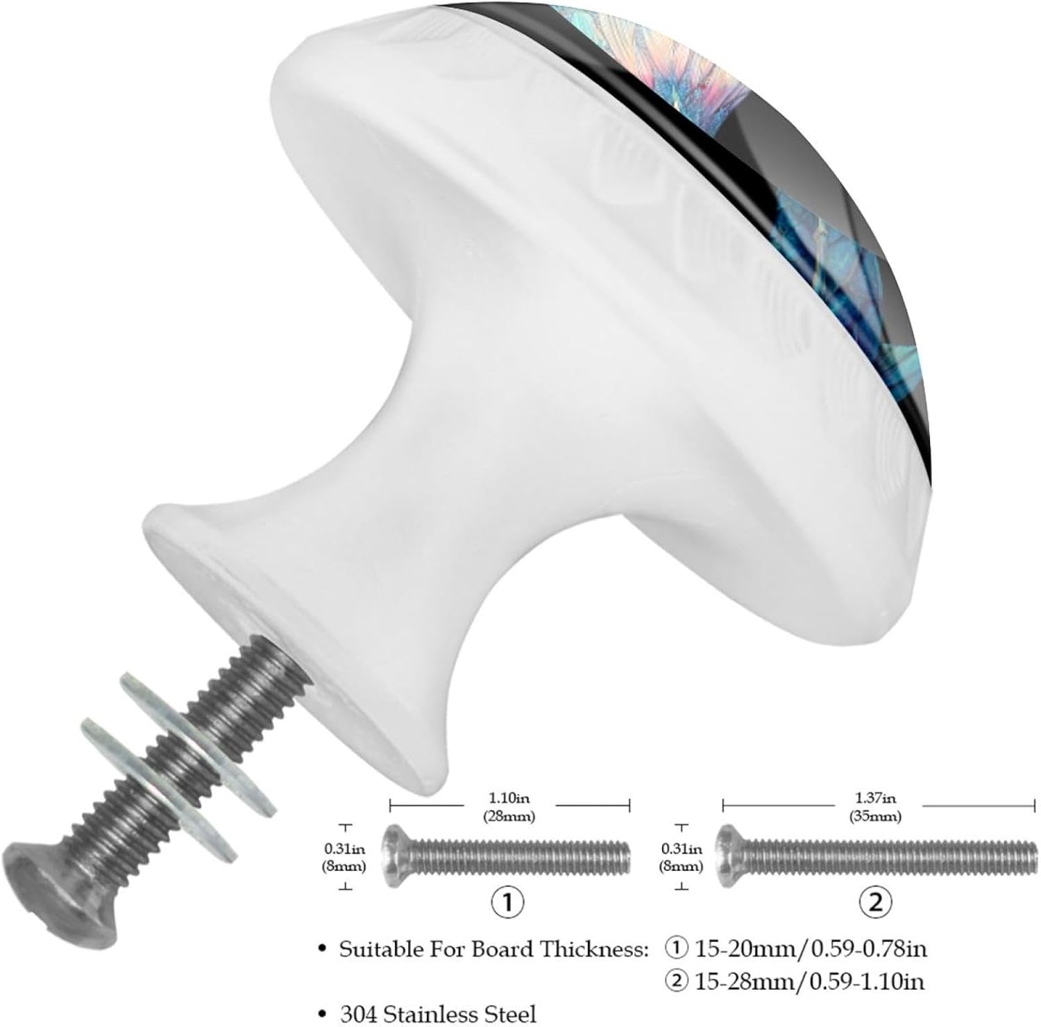 Black Mermaid Tail Vintage Style Cabinet Knobs, Decorative Drawer Pulls for Kitchen Bathroom, Rustic Furniture Hardware