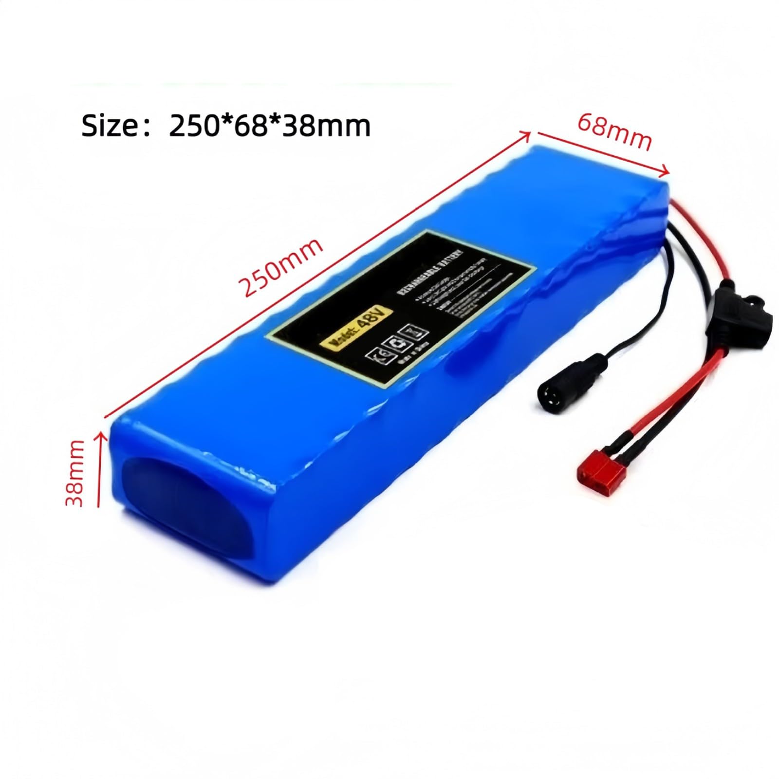 Batterie 48 VY 15 Ah pour trottinette électrique, batterie lithium-ion pour vélo électrique, batterie haute puissance, batterie étanche en PVC avec chargeur. 48V 15Ah,XT60+DC