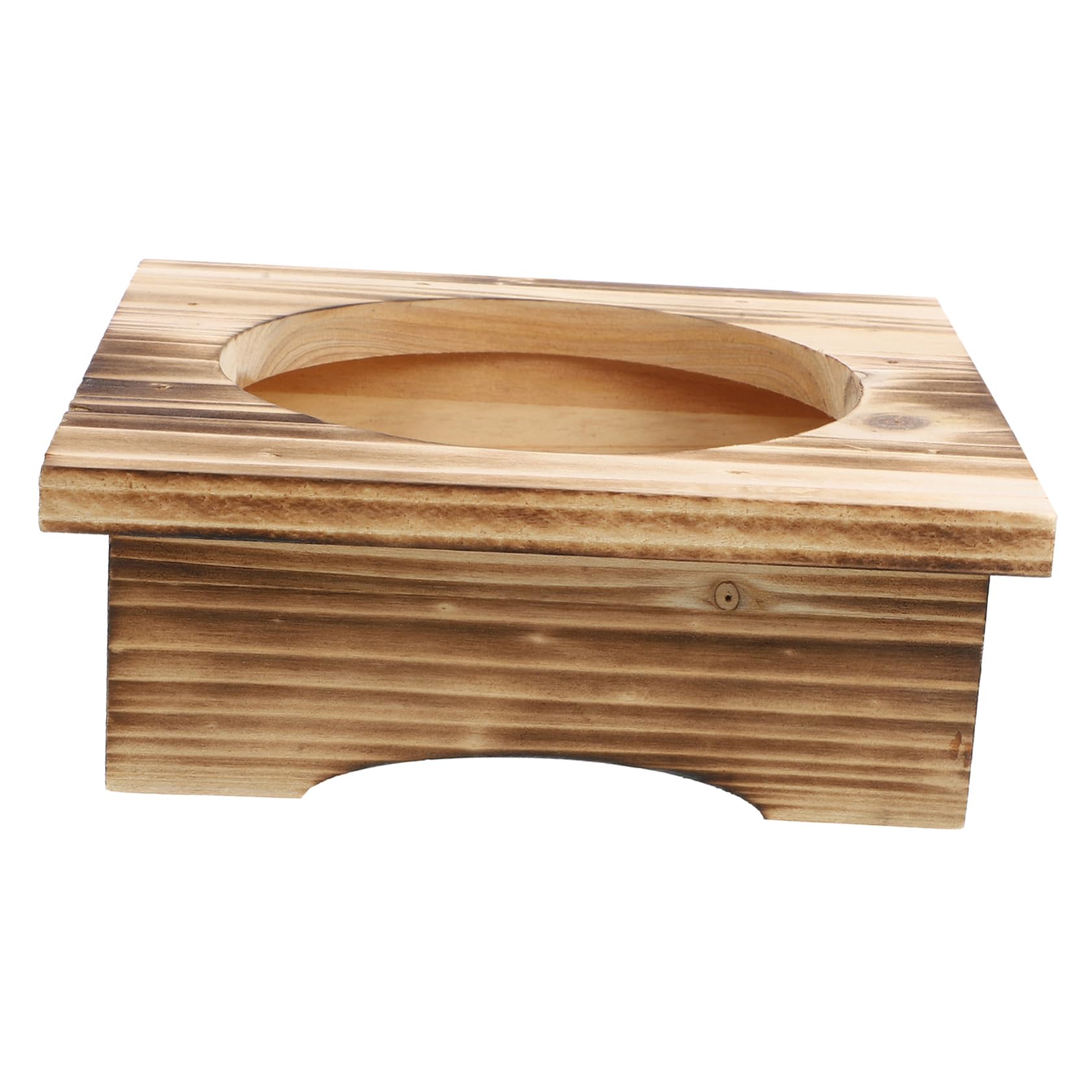 Cabilock Skid Stone Pot Stand with Wooden Rack Heat Resistant Tabletop Wok Holder for Korean Bibimbap Bowl Support Elegant Design for Kitchen Use