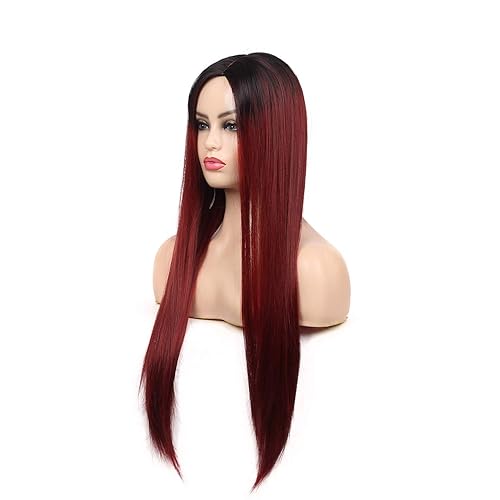 Miniatura 7 de Kaneles Pelucas largas rizadas rosas para mujer peluca ondulada pelo de partición media pelucas sintéticas de aspecto natural para Halloween cosplay