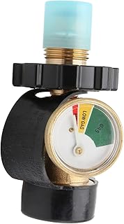 SECFOU 1Pc Rv Acessórios Peças Acessórios Para Grelhar Rv Grill Indicador De Nível De Propano Medidor De Tanque De Propano Adaptador Tee 1/2 Conector De Redução De Propano Dourado