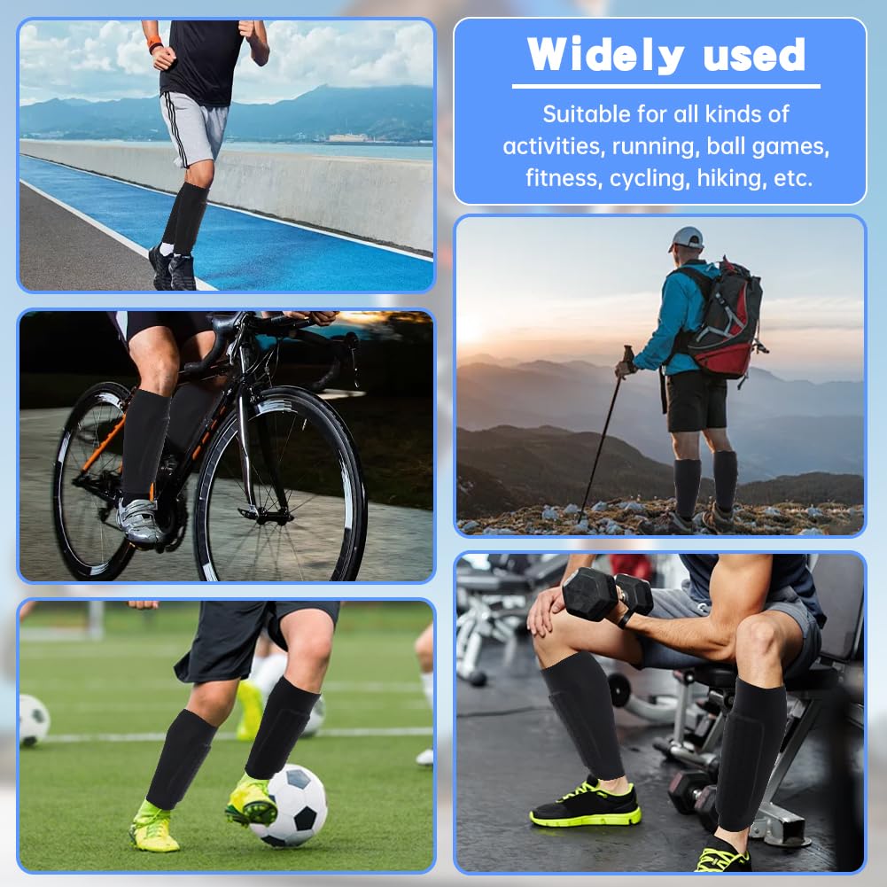 Fußball-Schienbeinschoner für Kinder und Erwachsene, Schienbeinschoner mit Waben-Kompressionsmanschetten, Fußball-Shi/n-Pads für Jungen, Mädchen, Männer