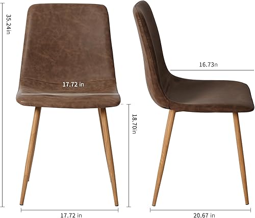 Miniatura 3 de CangLong - Silla de respaldo y asiento acojinado para silla, comedor.