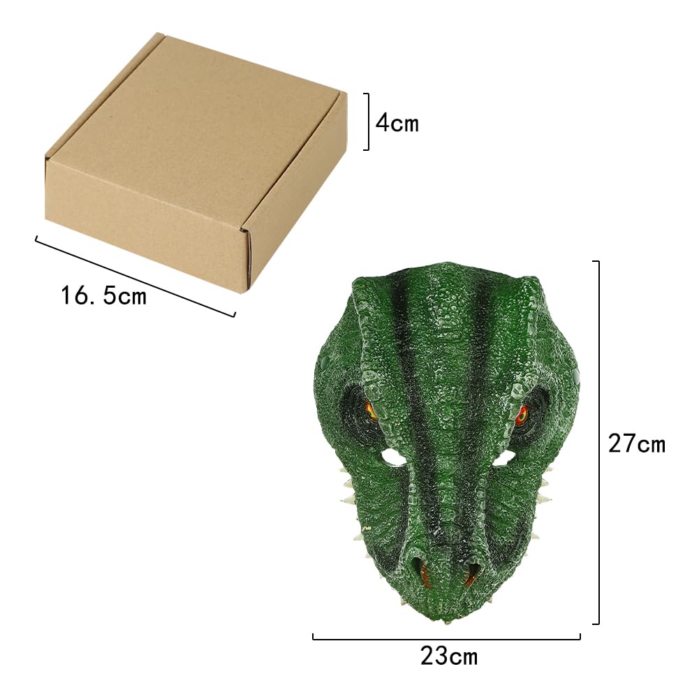 LONTG Realistic Dinosaur Mask T-rex Animal Head Mask 3D Tyrannosaurus Rex Fancy Dress Headwear Accessories for Adults Halloween Christmas Easter Carnival Cosplay Costume Party Props - Image 2
