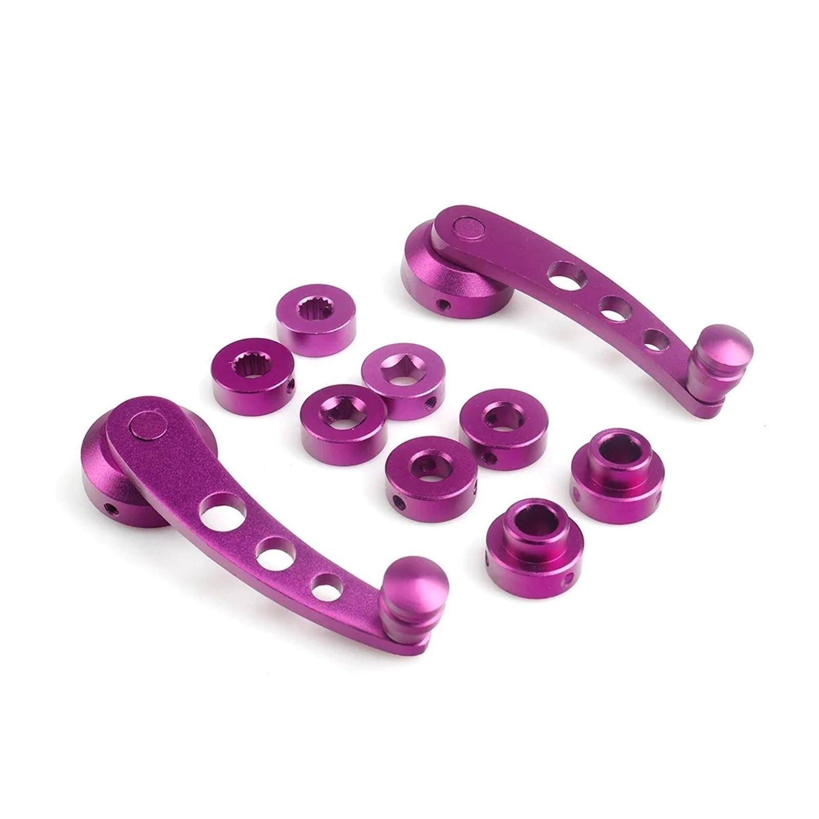 Lhdktee for Universal 2piece Aluminum Alloy Universal Car Window Handle Winder Riser Replacement Winder Crank Riser Kit Car Window Handle(Purple)