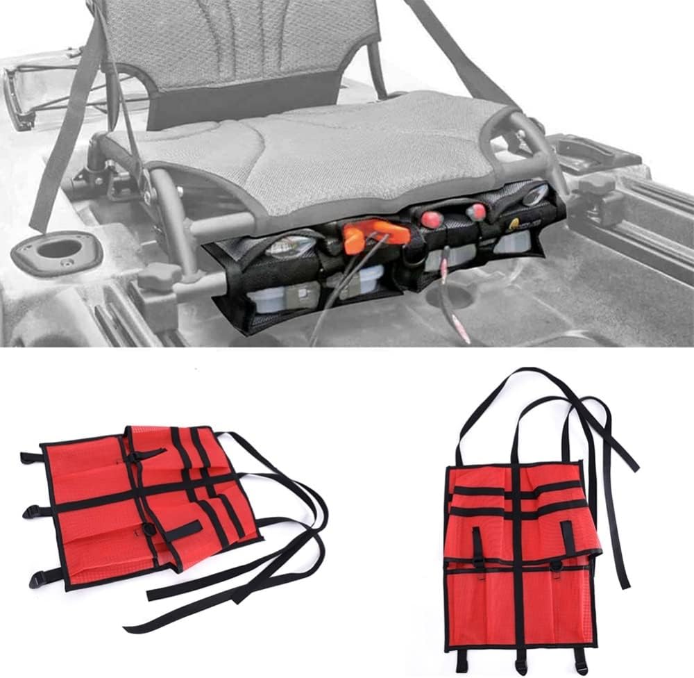 LIZHOUMIL Kayak Canoe Storage Bag, Kayak Canoe Dinghy Gear Accessories, Adjustable Buckle Strap Organizer, Storage Bag Under Kayak Seat for Water Sports Black : Sports & Outdoors