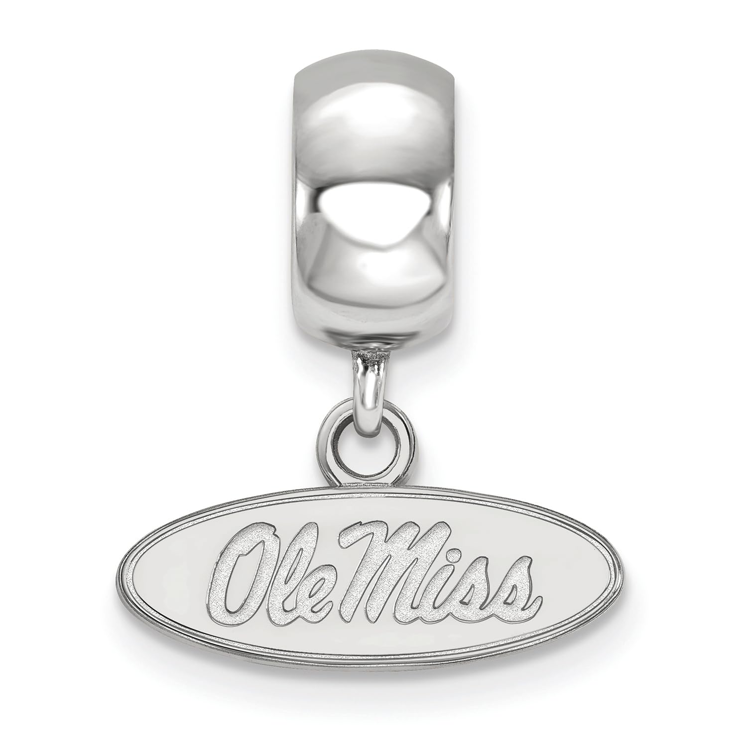 LogoArt Logo Art Sterling Silver Ole Miss Rebels XS Dangle Bead Charm