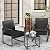 Devoko 3 Piece Patio Outdoor Furniture Set Wicker Table and Chairs Set for Balcony Porch Bistro