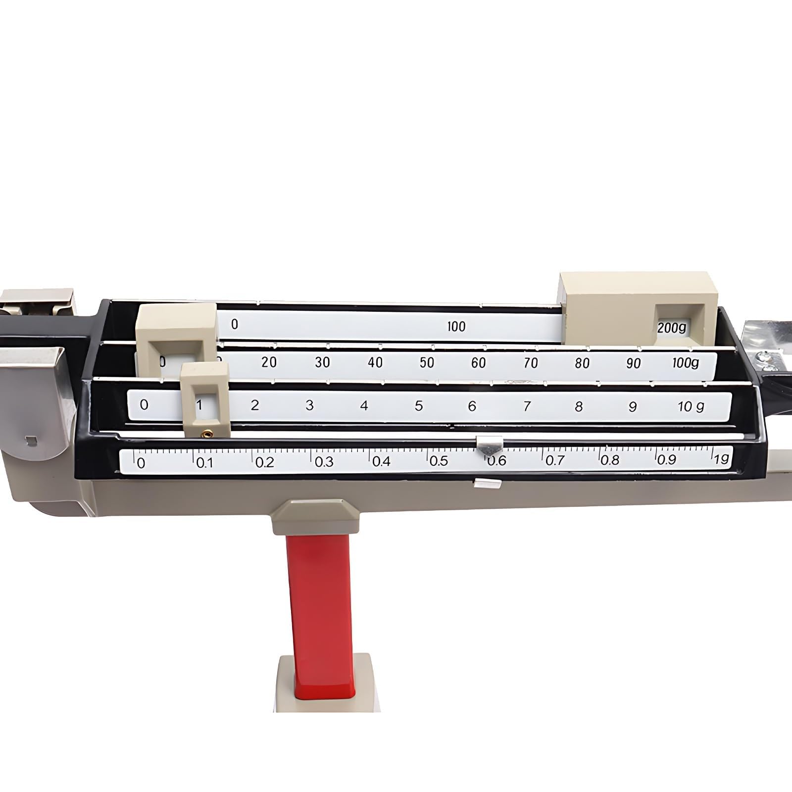 Waga mechaniczna laboratoryjna, waga mechaniczna z 4 linijkami, zakres ważenia 0,01 g–311 g, z paletą 15 cm, do użytku w laboratorium, w szkołach, w badaniach naukowych