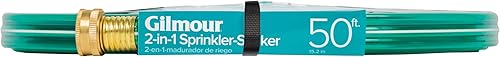 Miniatura 6 de Gilmour Manguera de riego 2 en 1, manguera de riego resistente de 50 pies con agujeros, manguera de agua para riego de césped y jardín