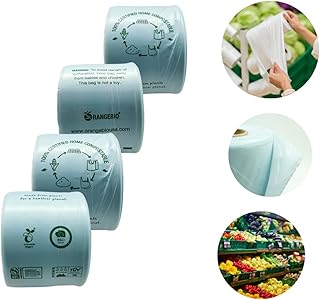 OrangeBio Certified Home Compostable Produce Bags, 1000 Count, 14 x 18 I...