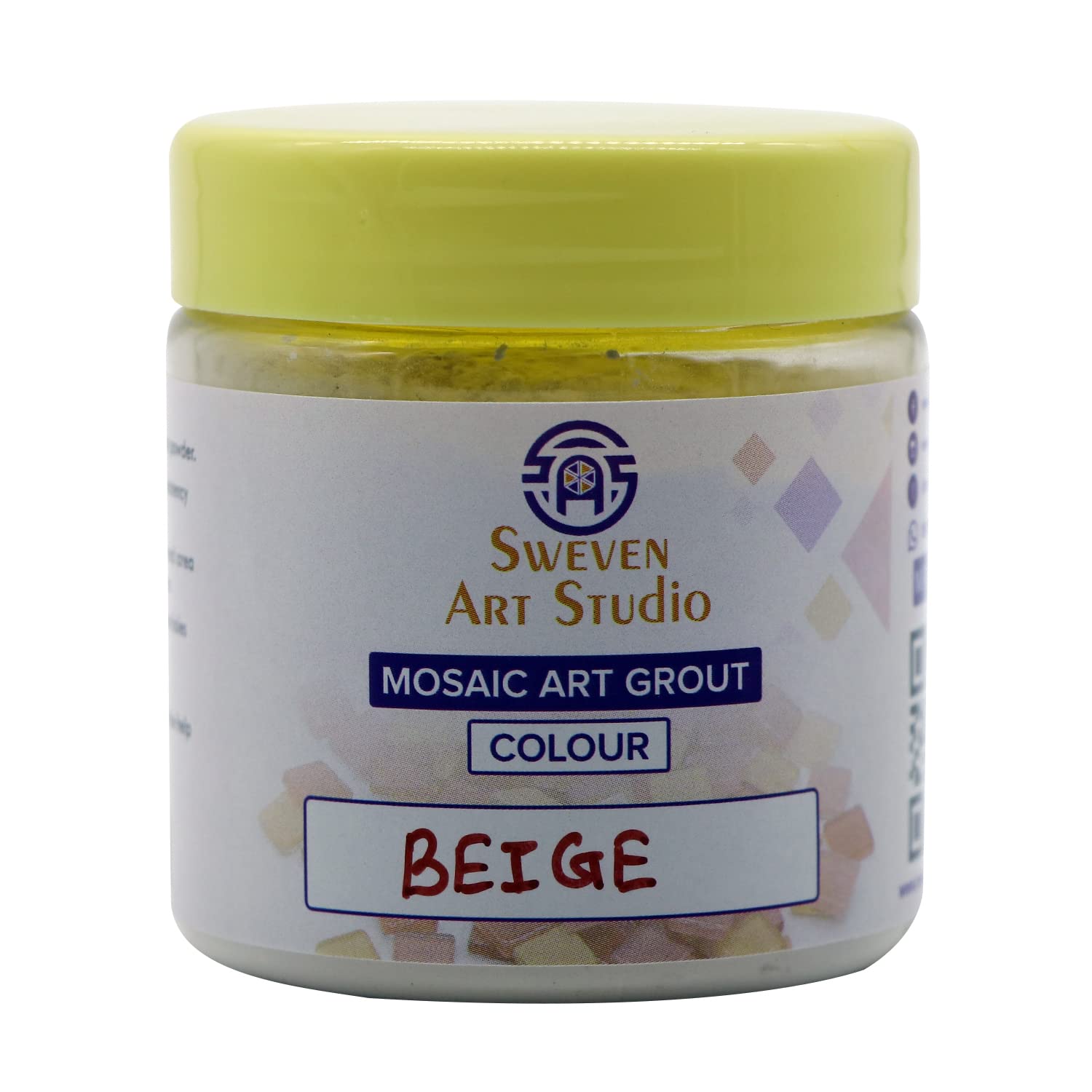 Sweven Art, ReadytoMix Tile Grout Powder for Mosaic Art in Beige