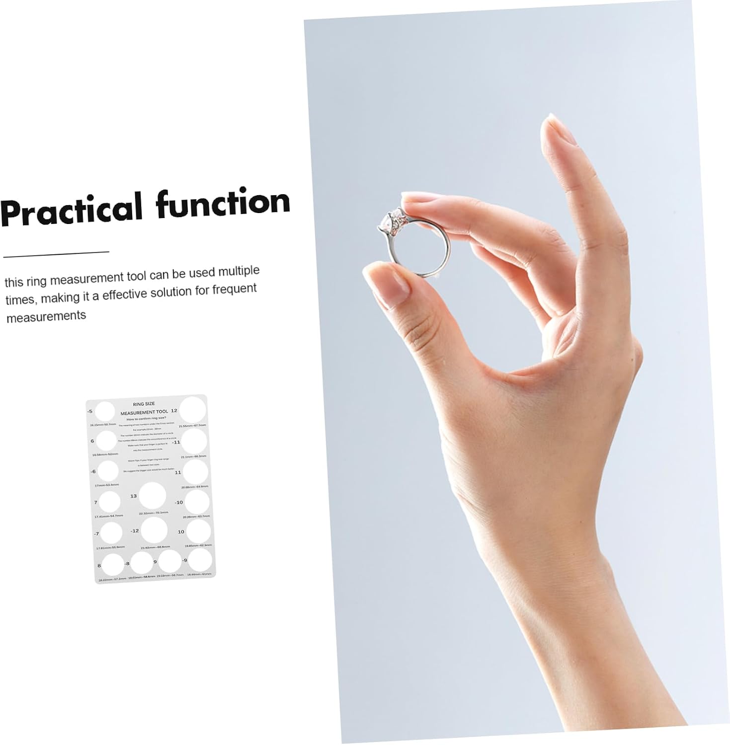 PLAFOPE 2 Pcs Ring Sizer Tool for Accurate Finger Measurement Reusable Jewelry Ring Gauges for Jewelry Making and Personal Use