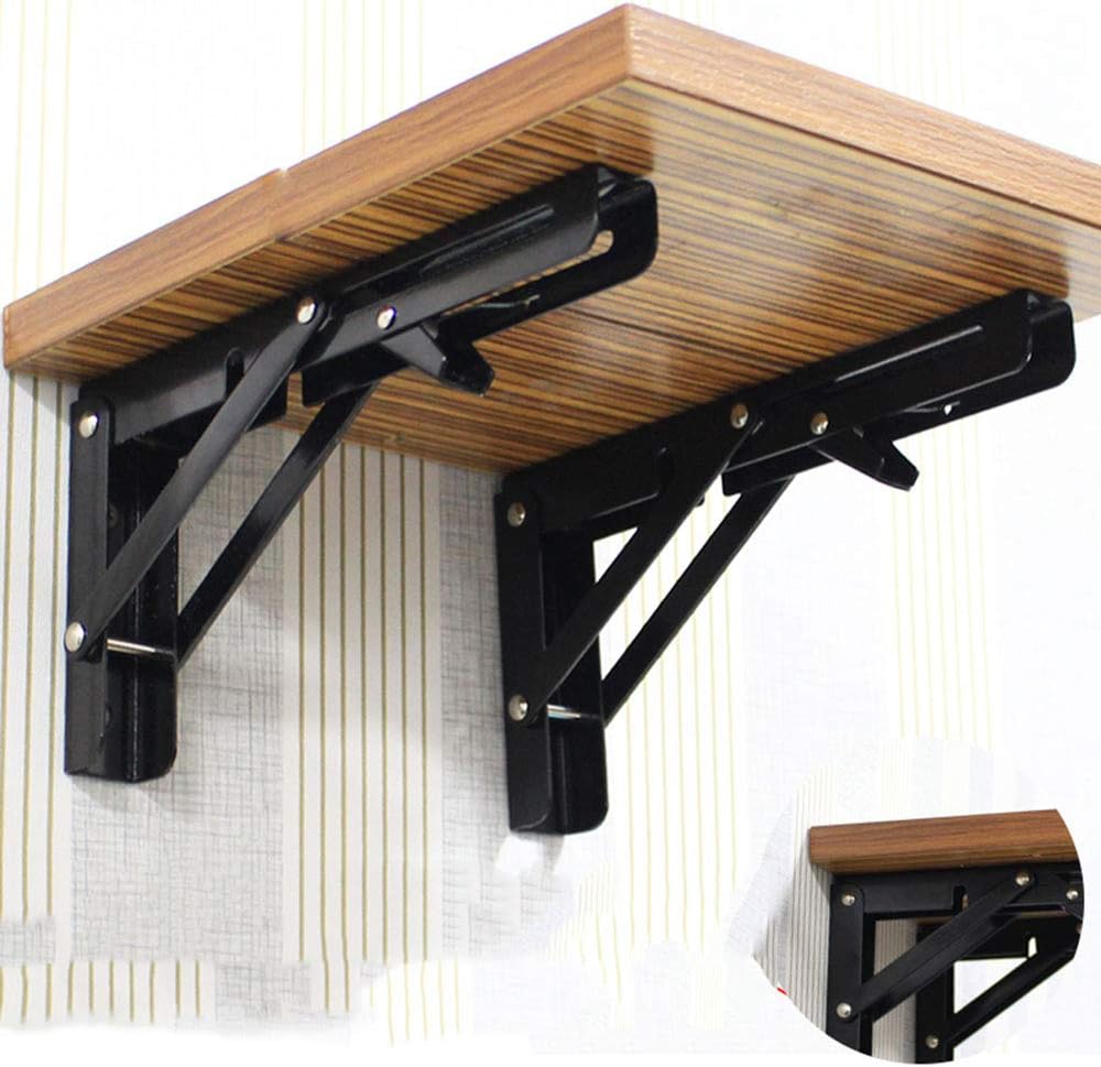 Bracket, L Bracket for Shelf,Wall Mounted Triangle BracketsTriangle Board Shelf BracketsTriangle Bracket Wall Rack Stainless Steel Folding Bracket Load-Bearing Right-Angle Shelf Support Wall Hanger s