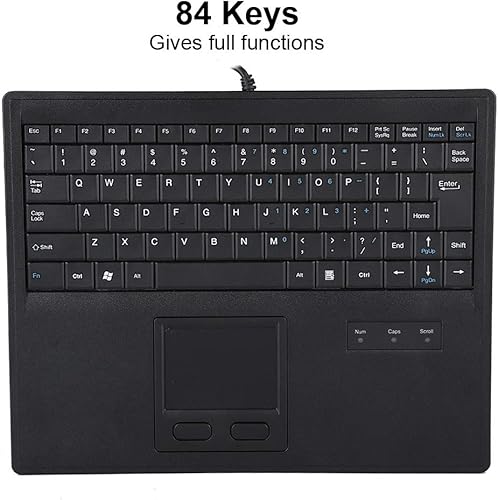 Miniatura 3 de Teclado táctil con cable de 10 pulgadas, 84 teclas ultra delgado integrado multitáctil tijeras trackpad para