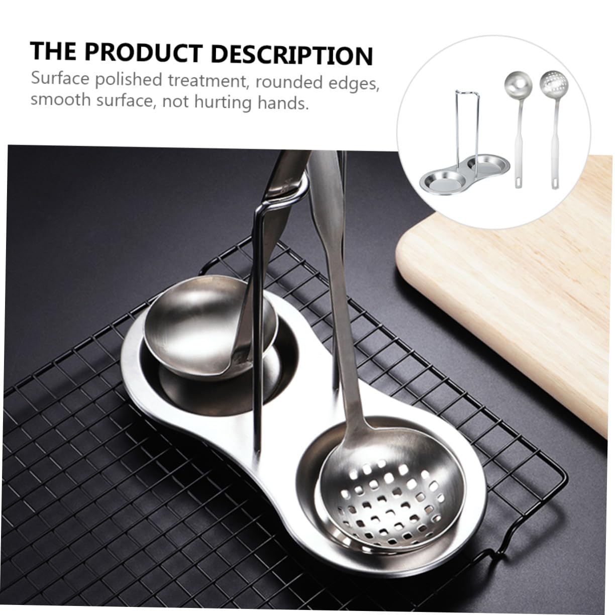 Suppenkelle aus Edelstahl, 1 Satz, Silber, für Hot Pot