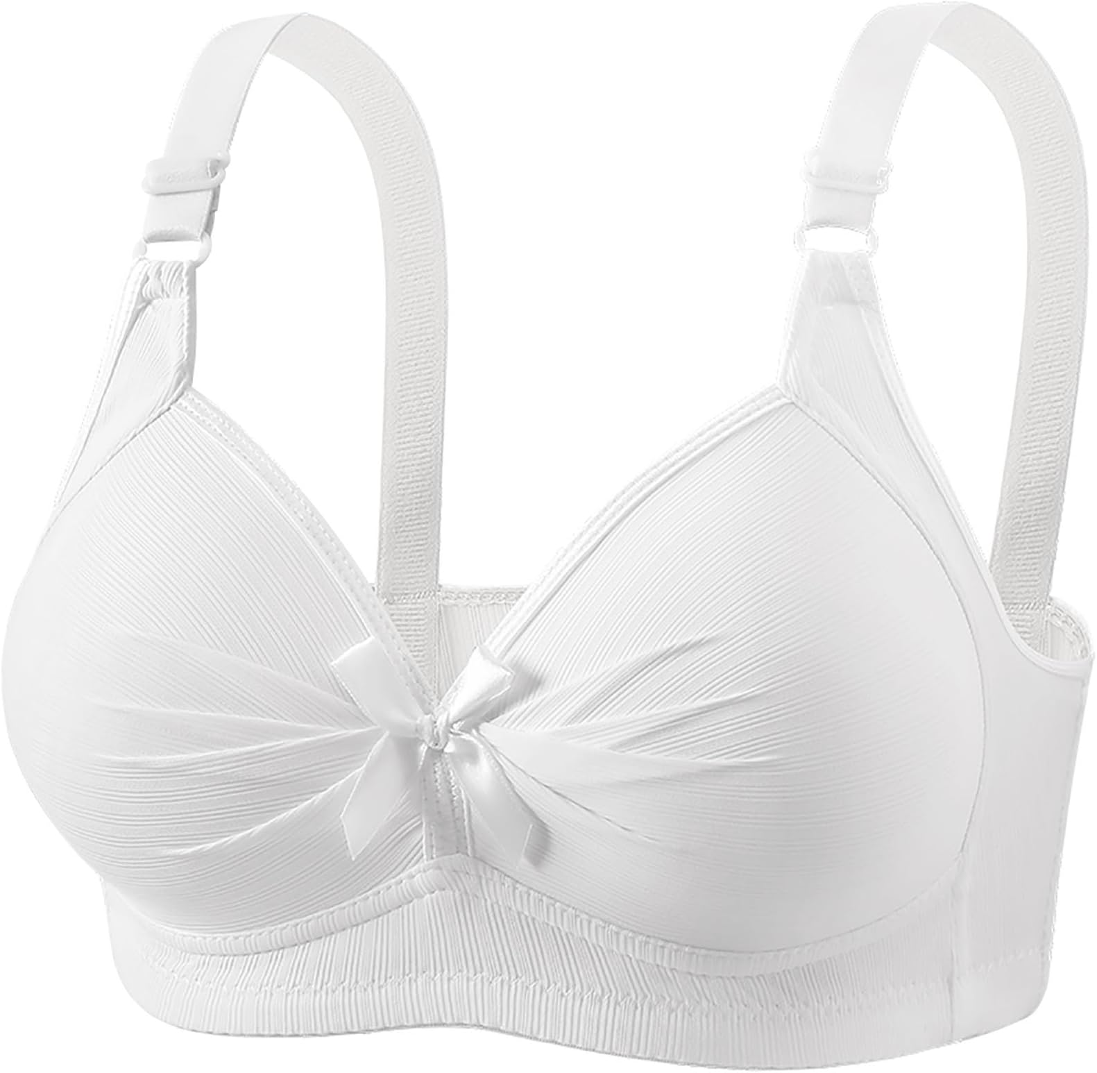 Full Coverage Non Padded Bras Wireless Minimizer Push Up Sleep Everyday Bra Women's Plus Size Supportive Underwear Comfort and Double Support for Large Bust