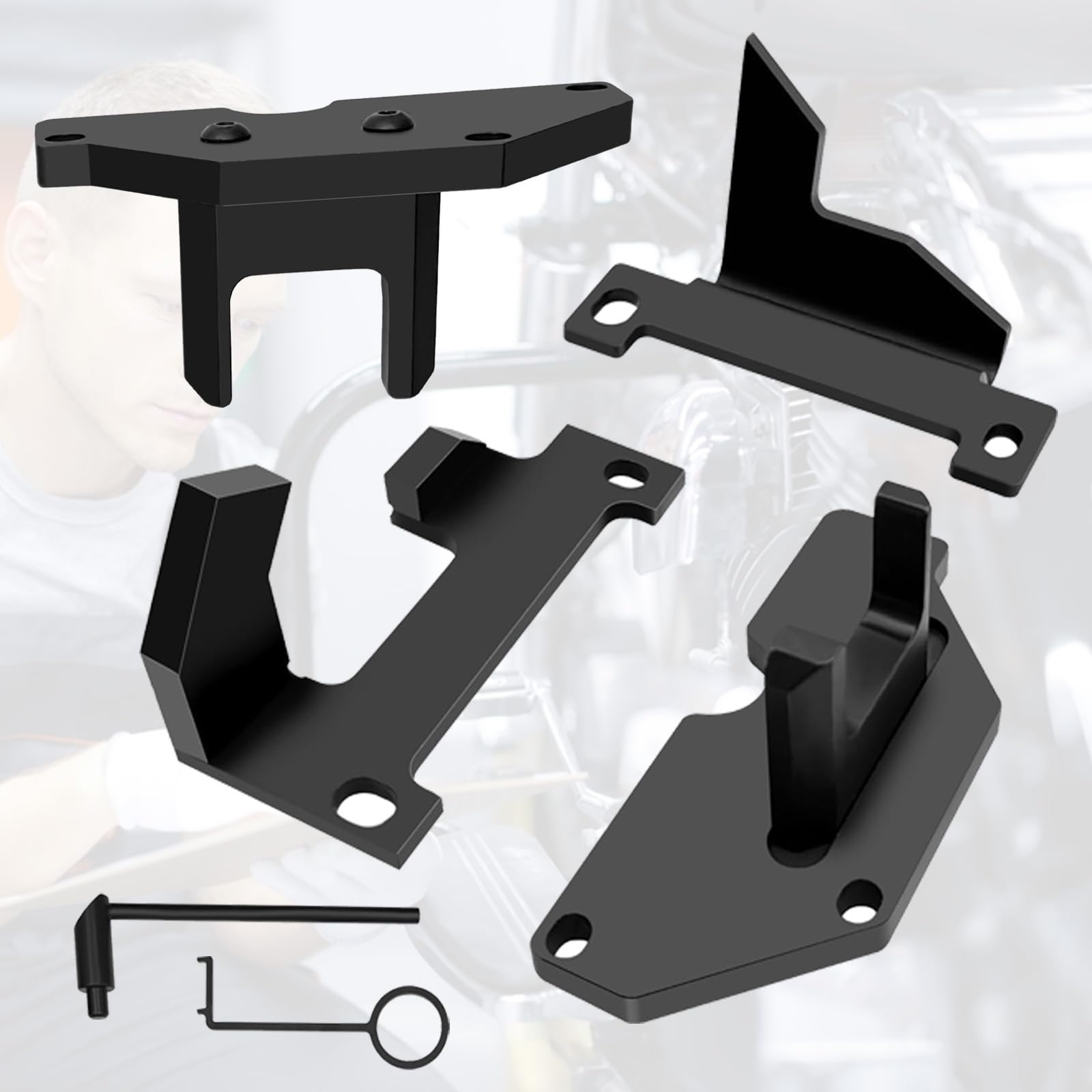 Herramienta Correa Distribución Motor, Juego Herramientas Ajuste Motor Compatible para Citroën, Opel, PSA, Peugeot 1.0 VTi 1.2 VTi 108 208 308 2008, para Toyota 1.0, 1.2 OEM 0109-2A, 0109-2B