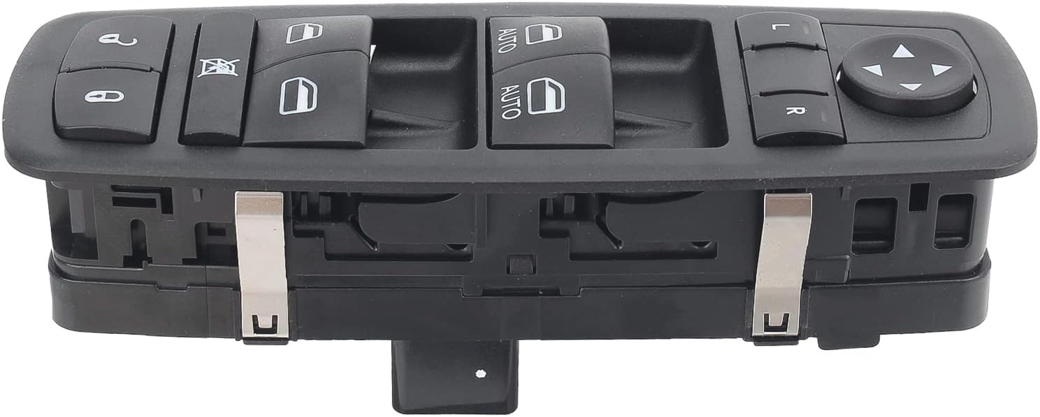 Master Power Window Switch for Ram 1500 2500 3500 4500 5500 C/V 2013-2015 for Dodge Grand Caravan 2012-2020 for Chrysler Town & Country 2012-2016, 68110866AB Green Light 3 Pins + 9 Pins