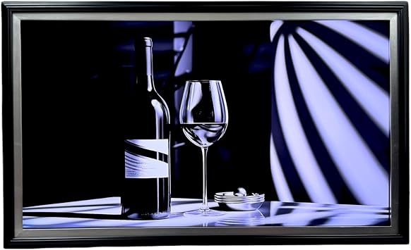 32, 43, 50 and 55 inch Handmade wood ornate TV Frame for Samsung The Frame TV. Satin Black with Gold Leaf not for use with other models 55 INCH