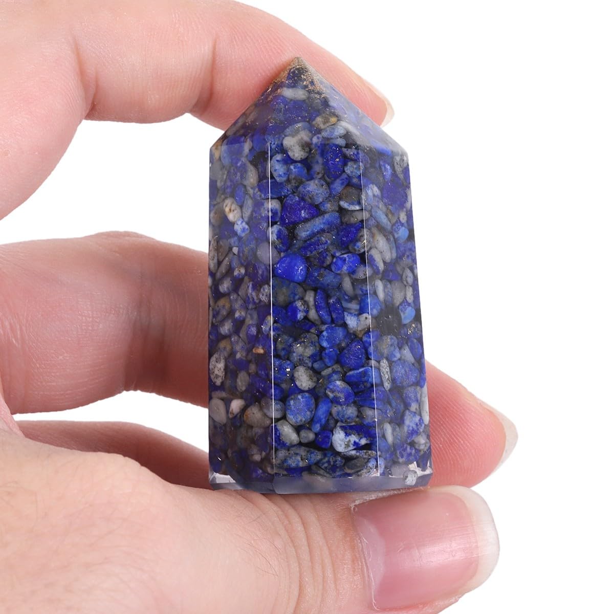 mookaitedecor Set of 2 Natural Lapis Lazuli Healing Crystal Point Wands 2 Inch - Image 2