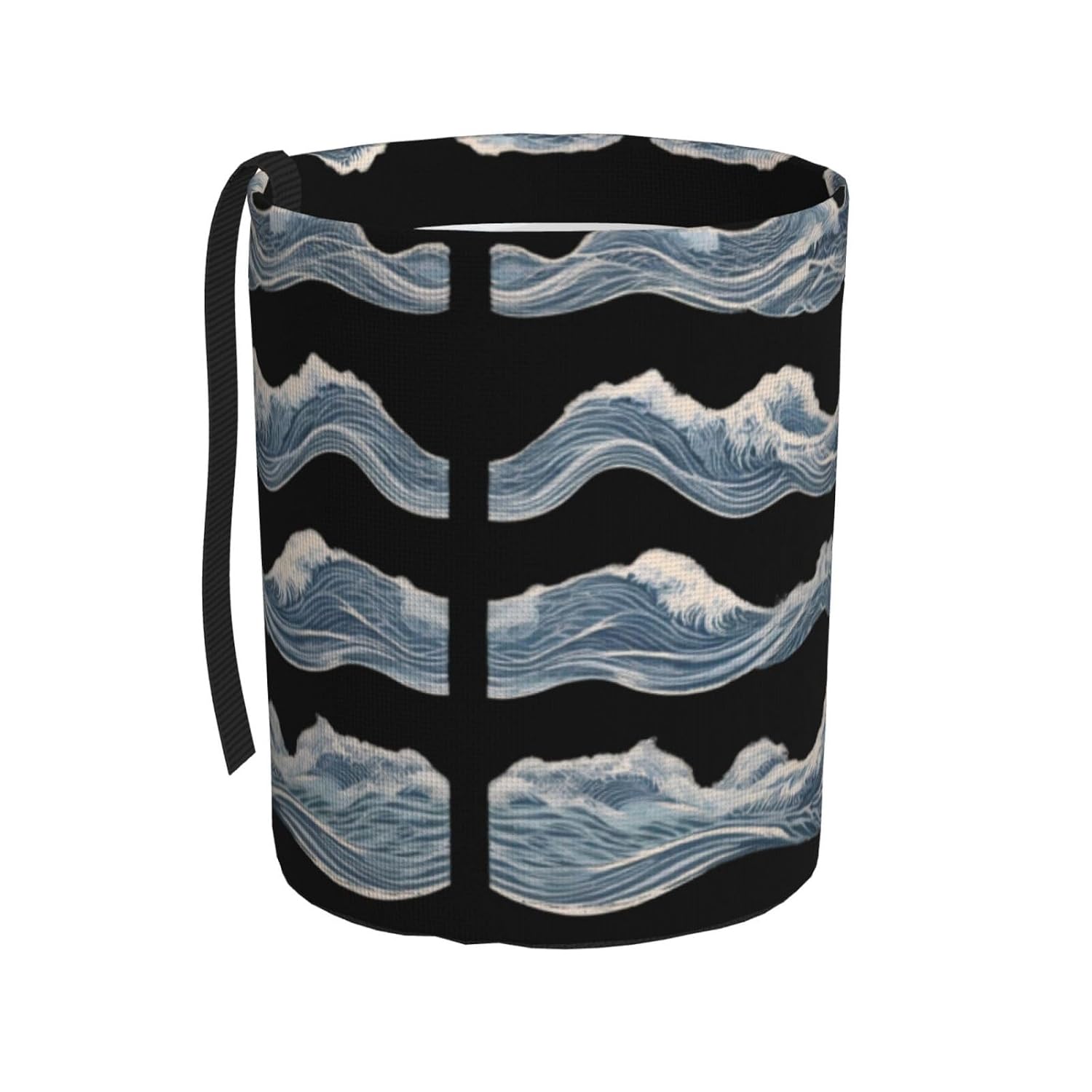 Vintage Waves Portable car Trash can, Practical car Storage Bucket, Practical, Convenient and Foldable, a Must-Have for Cars.