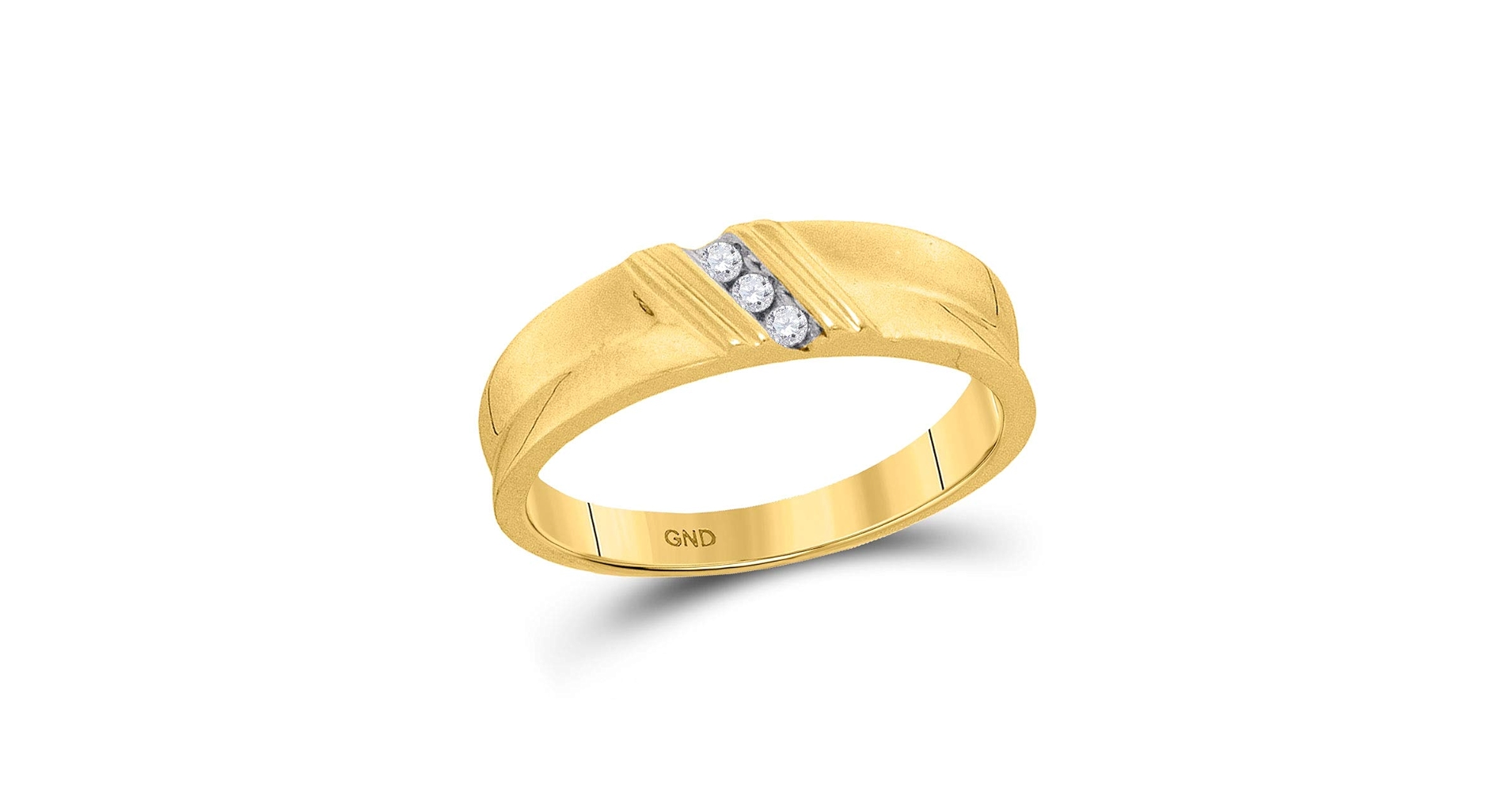 Dazzlingrock Collection 10kt Yellow Gold Men's Round Diamond