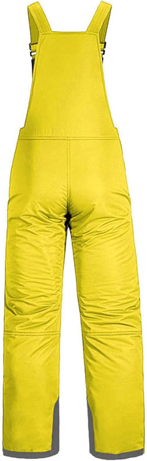Mtsebmves Women's Snow Bibs Overalls Winter Snowboarding Pants Waterproof Insulated Snowboard Overalls Ripstop Ski Pants(Yellow,S)