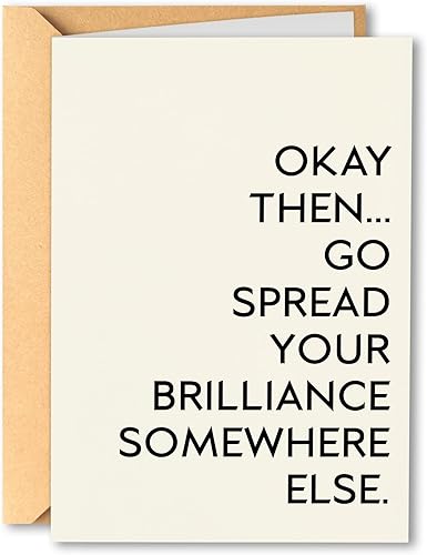 PTRUKD, Divertida tarjeta de abandono de traidor de compañero de trabajo, tarjeta de despedida de compañero de trabajo, tarjetas de despedida para