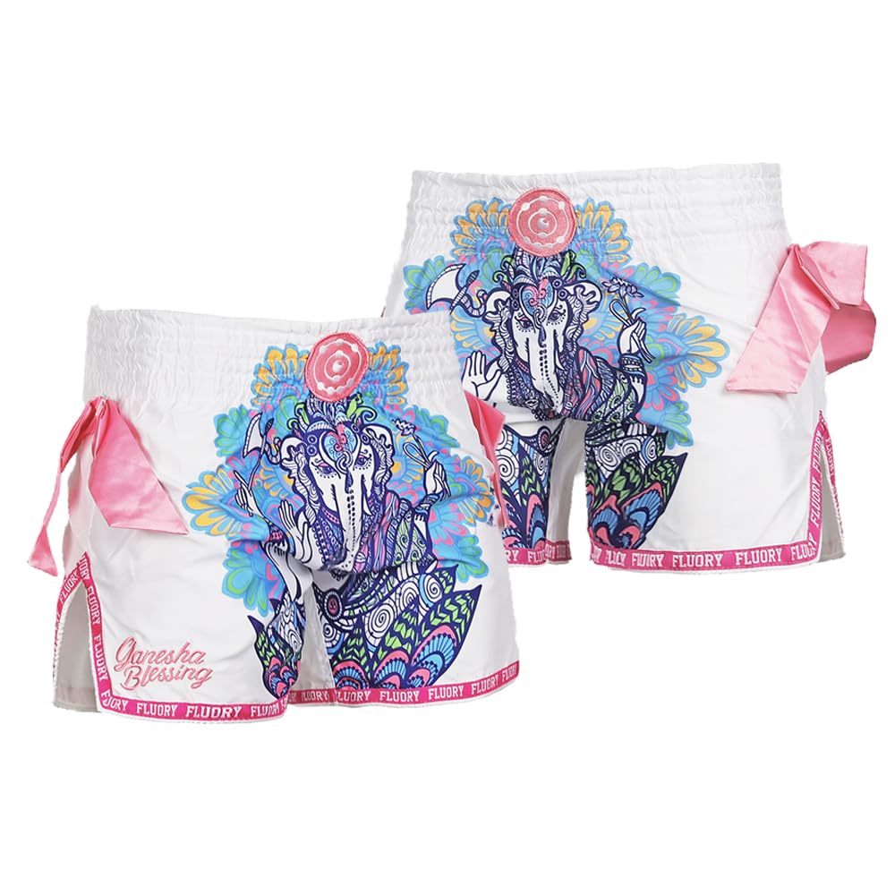 トレーニング用品 FLOWER GRIT MUAY THAI SHORTS FLOWER MUAY THAI SHORTS RIBBON WH BRONZE | ブランド別商品
