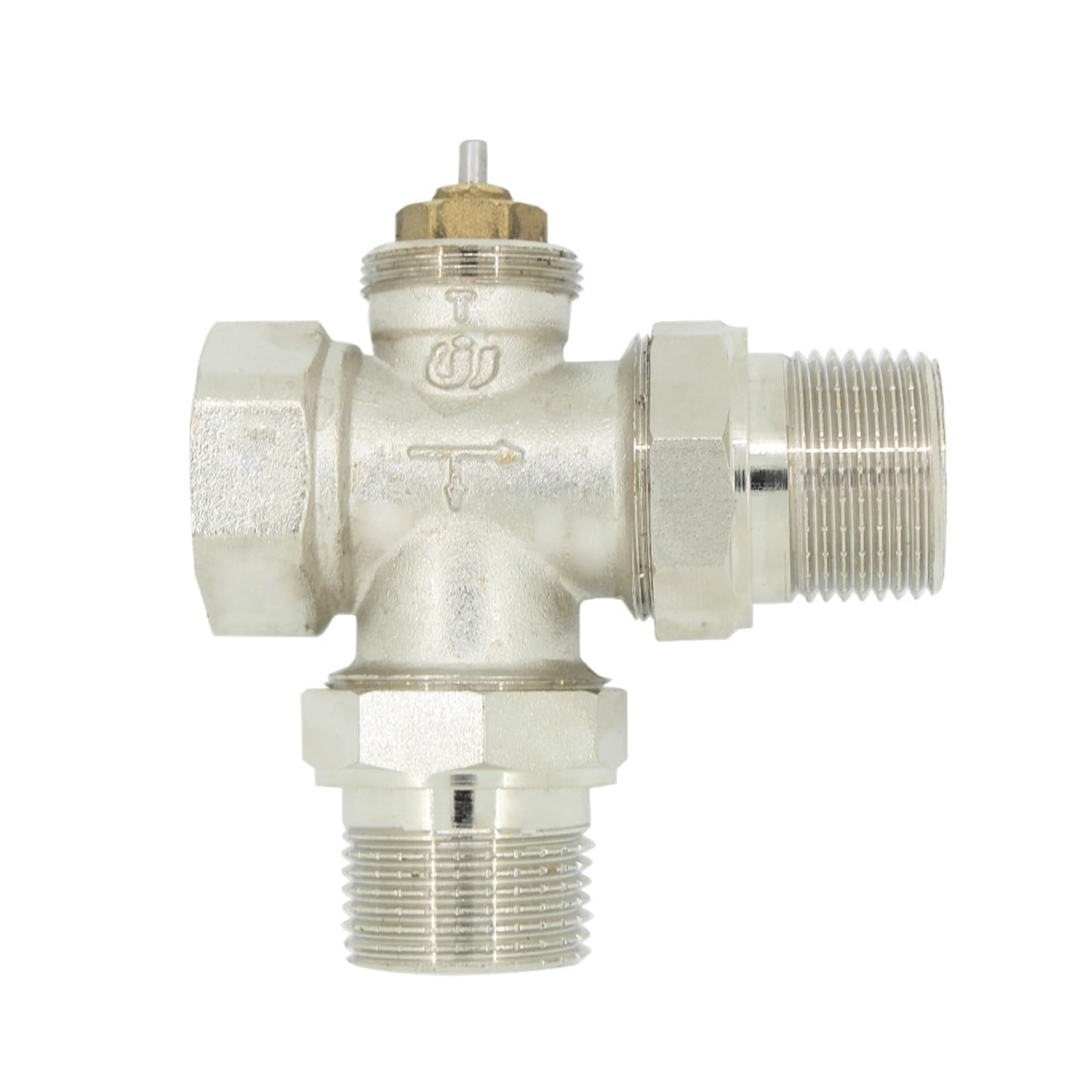 HEXEH Valvola for radiatore a 3 Vie da 1 Pollice Che Regola Il regolatore del radiatore Dn25 for la Testa dell'attuatore della valvola termostatica del radiatore