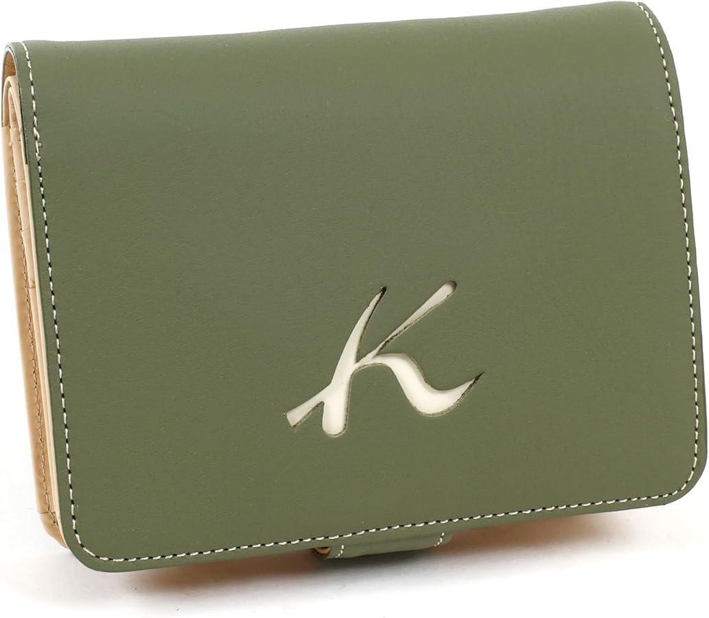 Amazon | [キタムラ] 二折財布 天然素材独特の風合い PH0334 カーキ