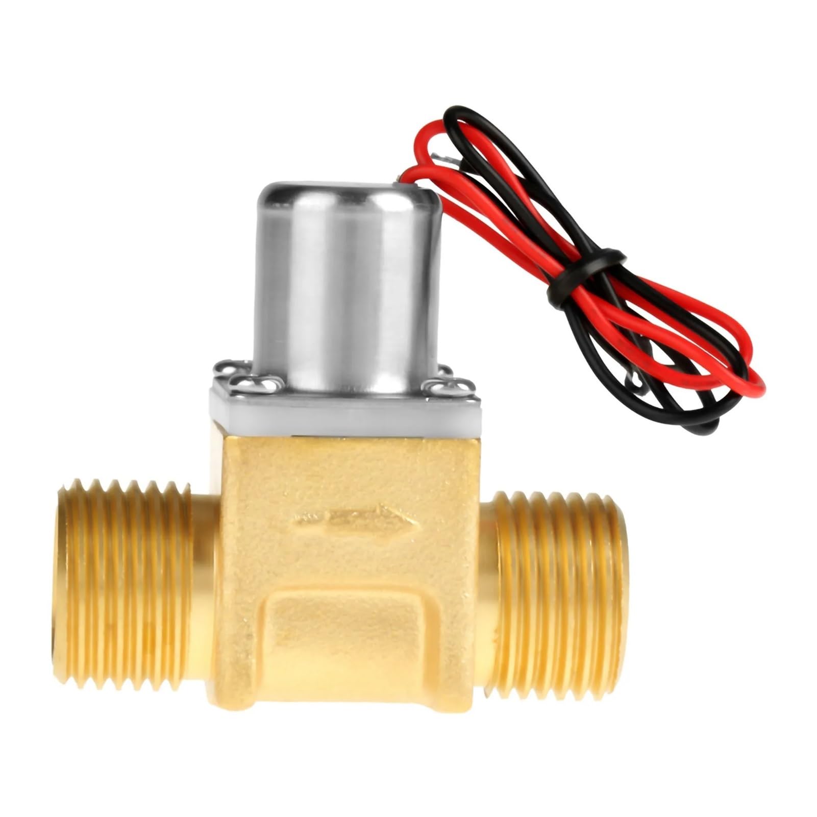 Électrovanne électrique en laiton robuste 1/2" pour contrôle du débit