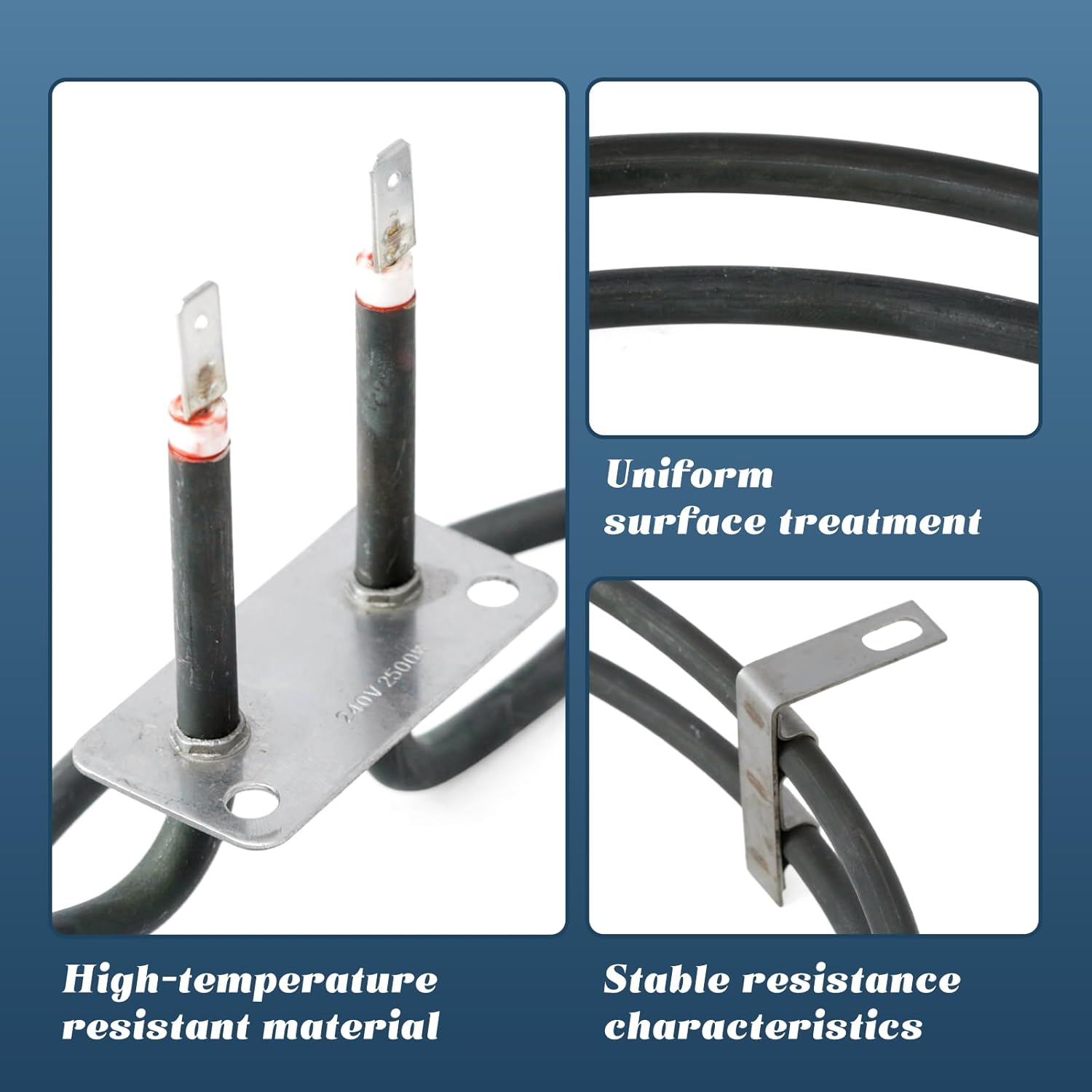 WB44T10053 Oven Convx Element Compatible with GE Range Stove Oven Replacement for Kenmore, Circular Element 240V 2500W