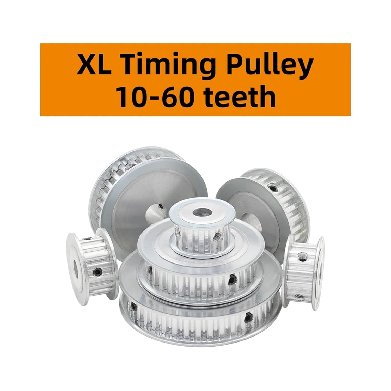 XL 60T Toothed Pulley Trapezoidal Tooth Bore 8-30 Mm Alloy Belt Pitch 5.08 for Width 10/15mm Timing 60Teeth(20 mm,15mm)