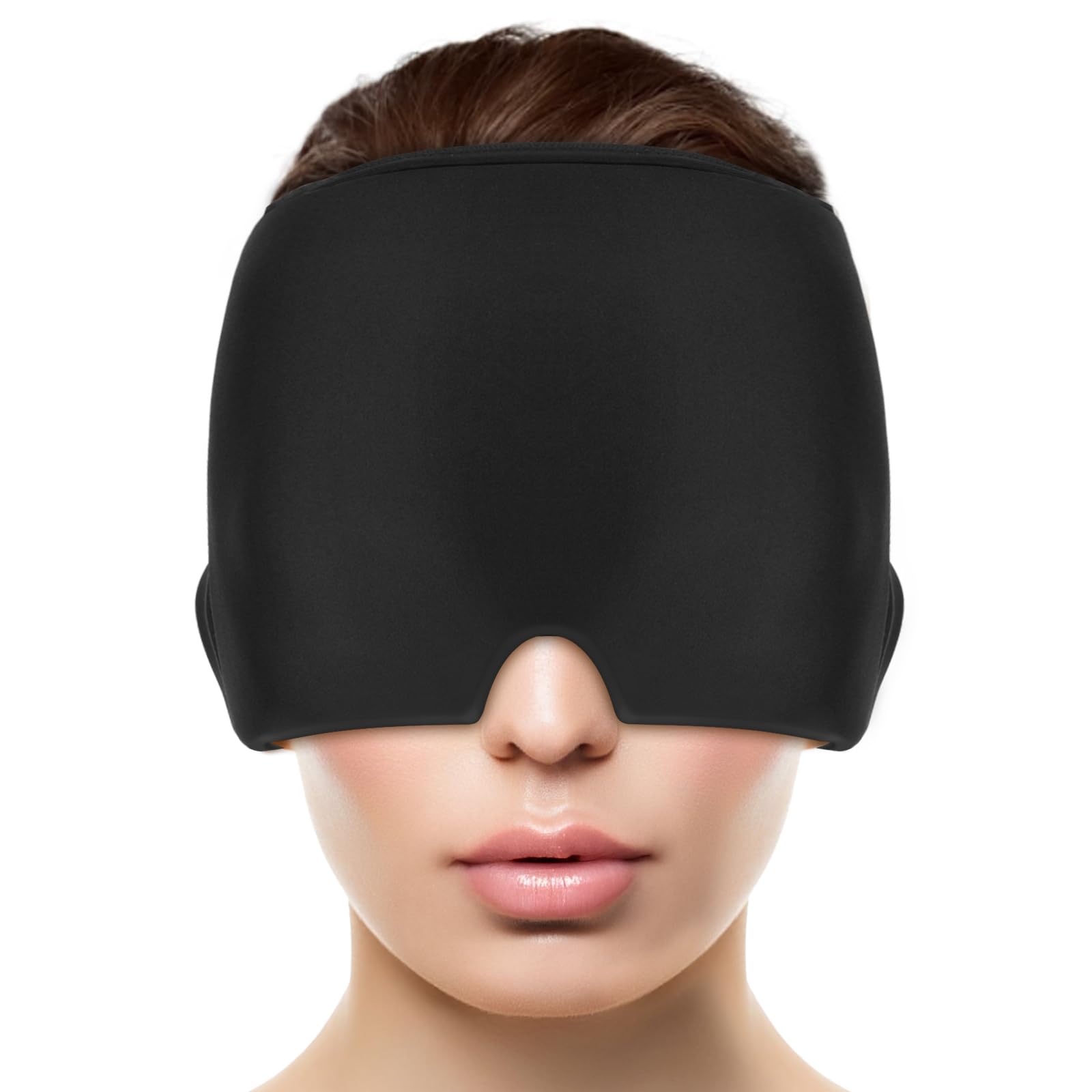 Hiaudio Migraine Headache Relief Cap, FSA Eligible Items Only List，Upgraded Odorless Gel Ice Head Wrap, Soothing Headache Hat, Ice Head Wrap with Hot