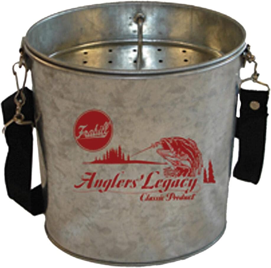 Frabill Wade Bucket | Galvanized Metal Bait Bucket
